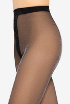 Błyszczące rajstopy Silver party 17