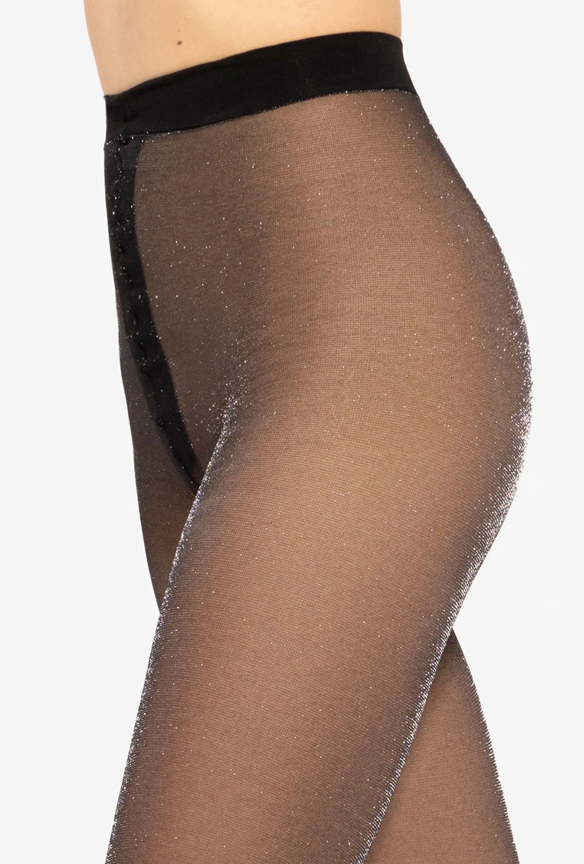 Połyskujące rajstopy Silver party 18 - Gatta