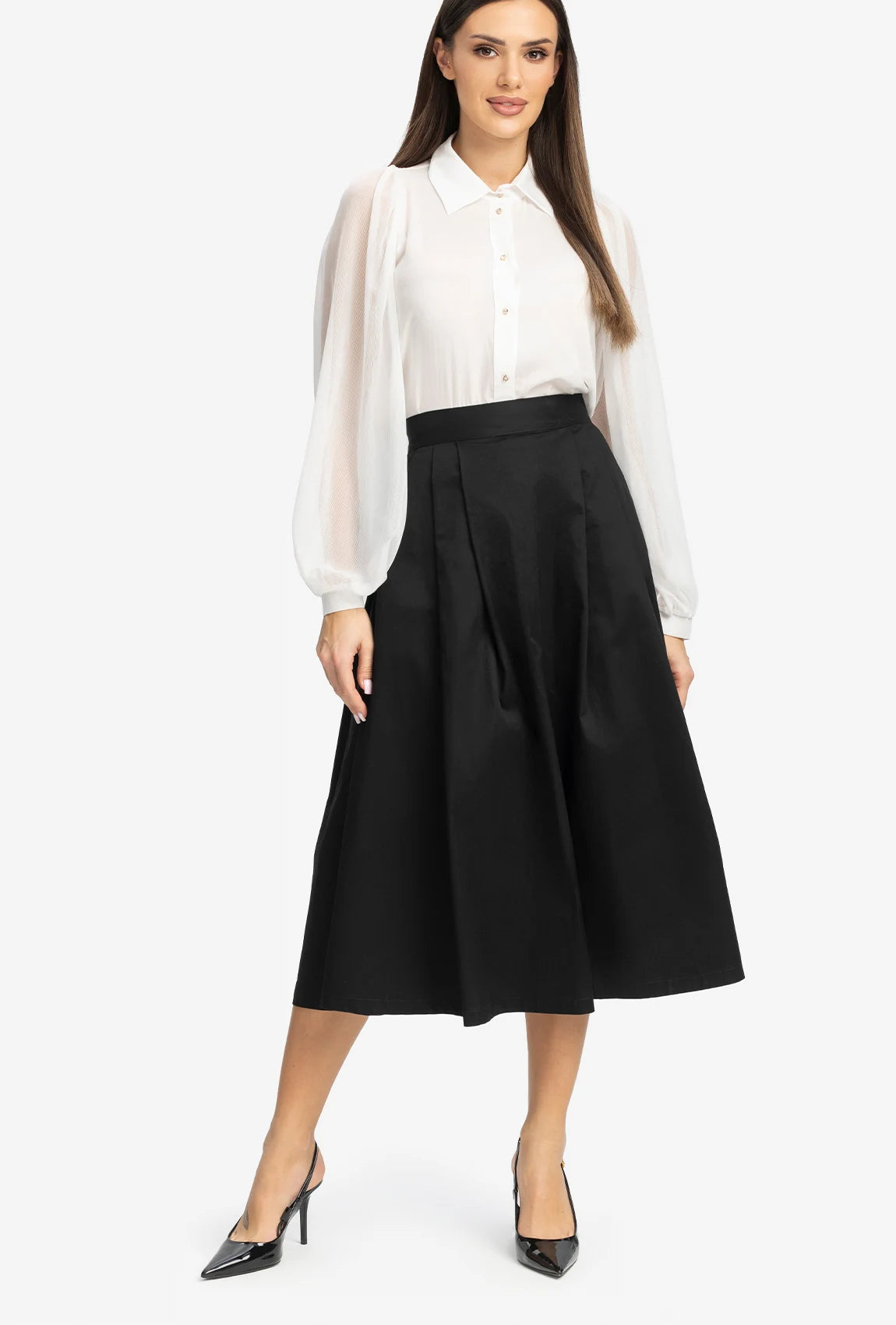 Czarna spódnica midi Milena - Gatta