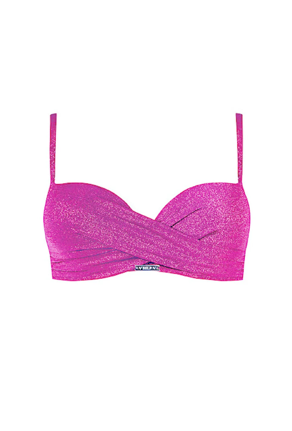 Strój kąpielowy z połyskującą nitką Pink - stanik (S730RS/G)