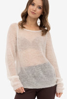 Lekki sweter z wełną