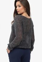 Grafitowy sweter damski