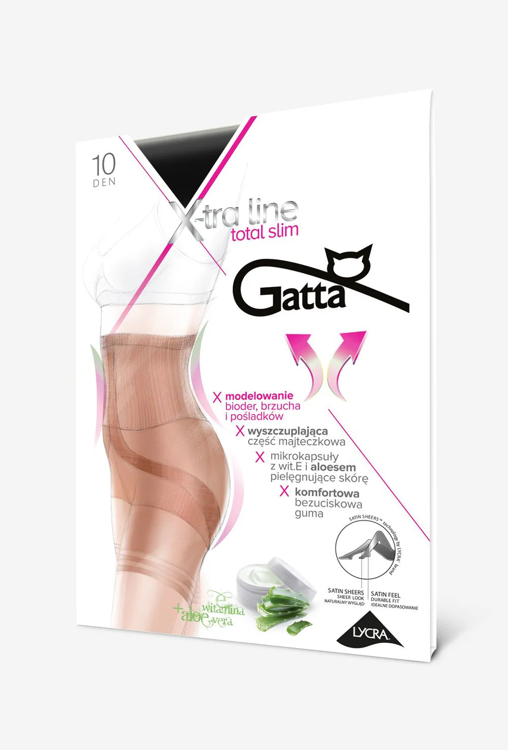 Rajstopy wyszczuplające Total Slim 10 Fusion - Gatta