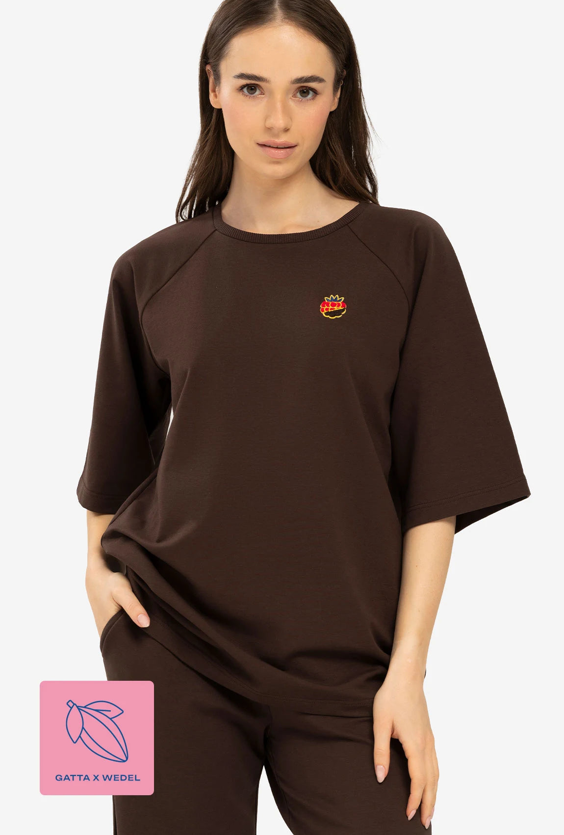 Czekoladowy T-shirt Choco Gatta x Wedel - Gatta