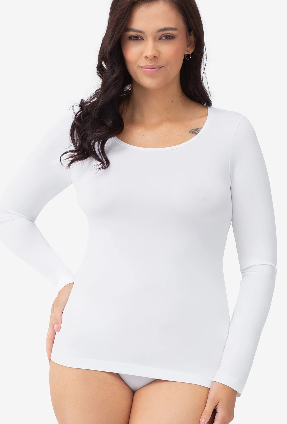 Dopasowana bluzka z długim rękawem T-shirt L - Gatta