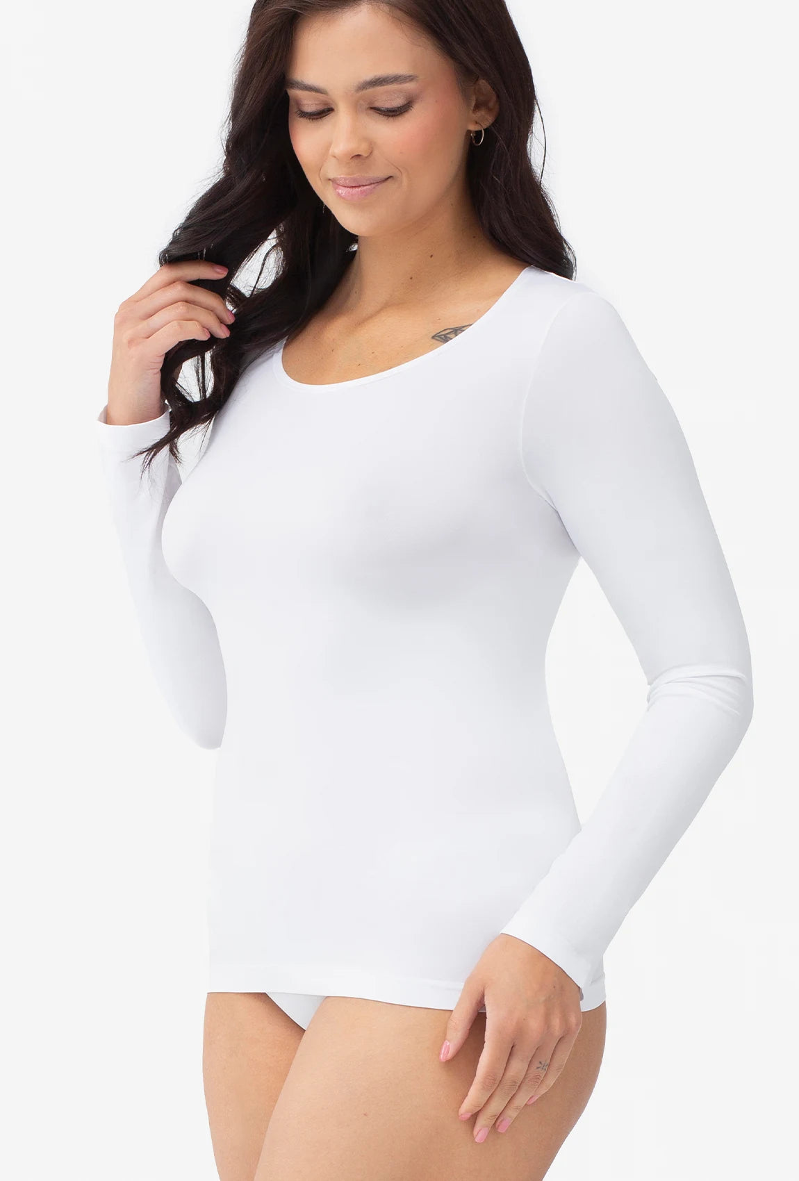 Dopasowana bluzka z długim rękawem T-shirt L - Gatta