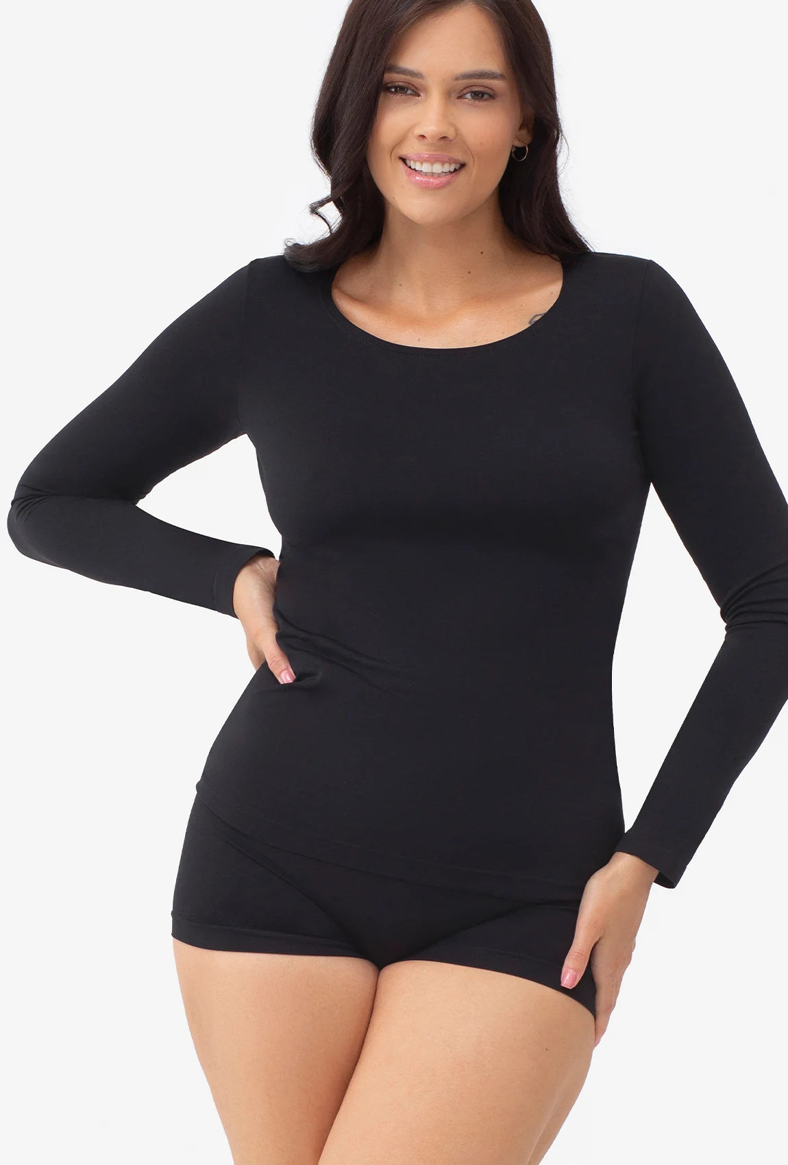 Dopasowana bluzka z długim rękawem T-shirt L - Gatta