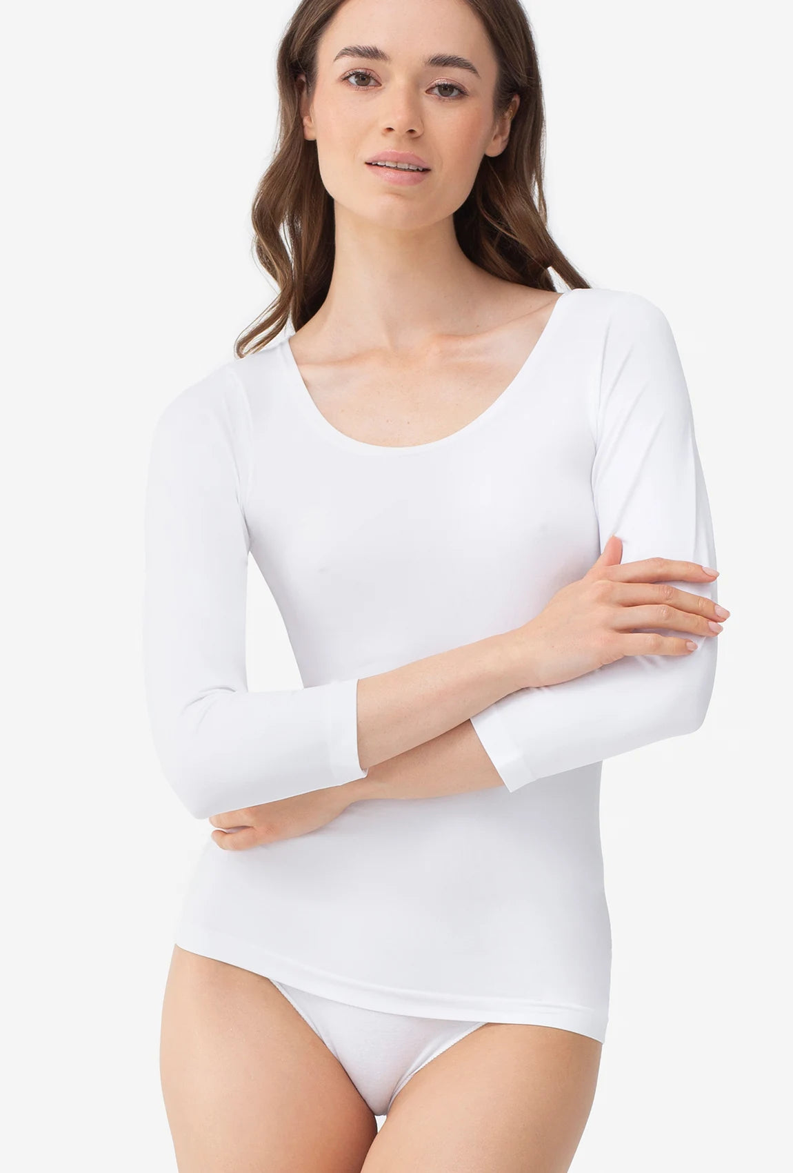 Dopasowana bluzka z rękawem 3/4 T-shirt Perfect - Gatta