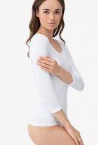 Dopasowana bluzka z rękawem 3/4 T-shirt Perfect