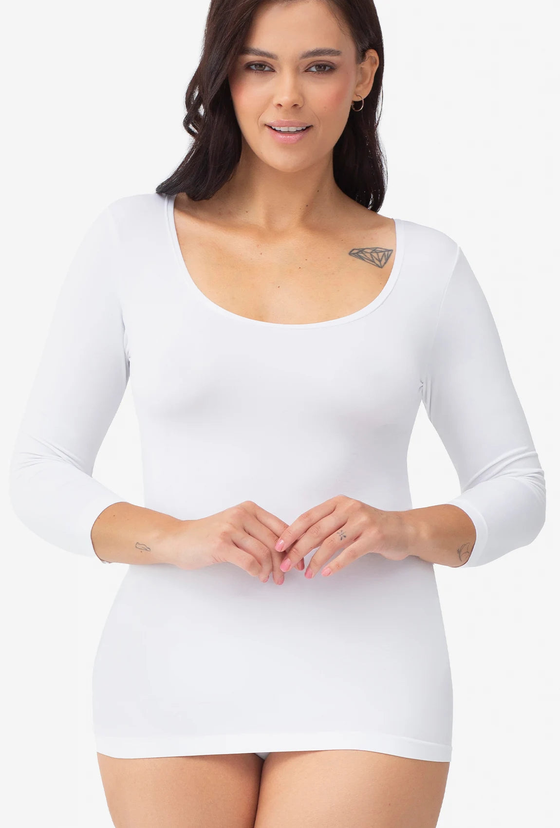 Dopasowana bluzka z rękawem 3/4 T-shirt Perfect - Gatta