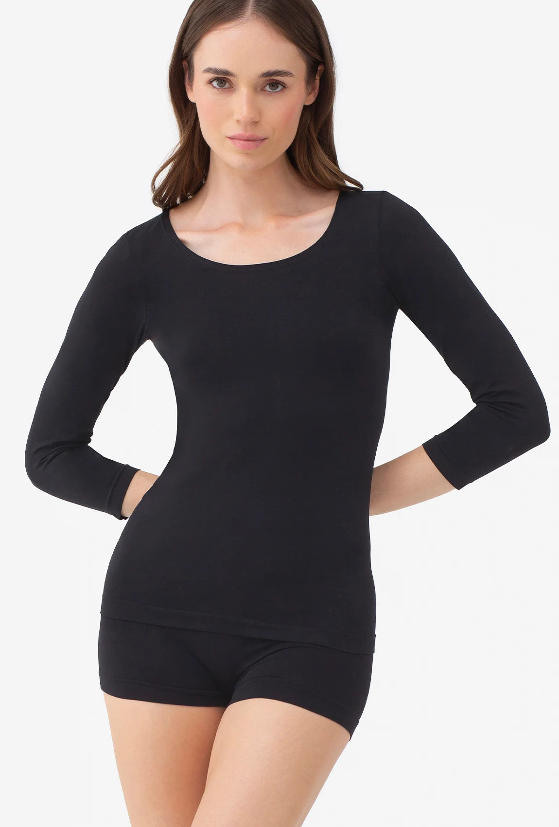 Dopasowana bluzka z rękawem 3/4 T-shirt Perfect - Gatta