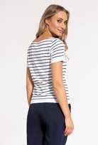 T-shirt w paski Adrienne