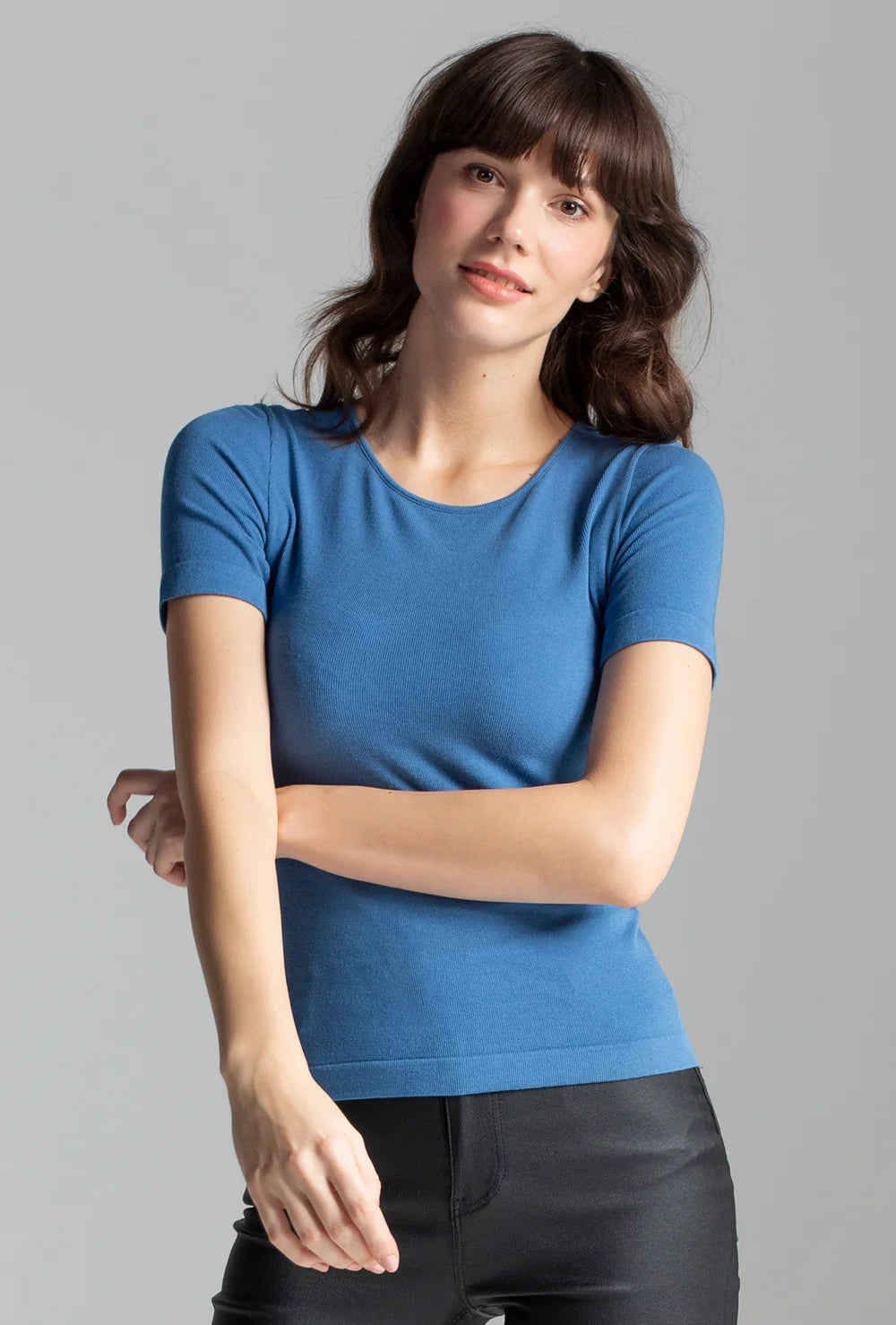 T-shirt z modalu Rib