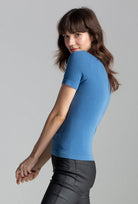T-shirt z modalu Rib