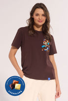 Czekoladowy t-shirt damski z limitowanej kolekcji – Gatta x Wedel