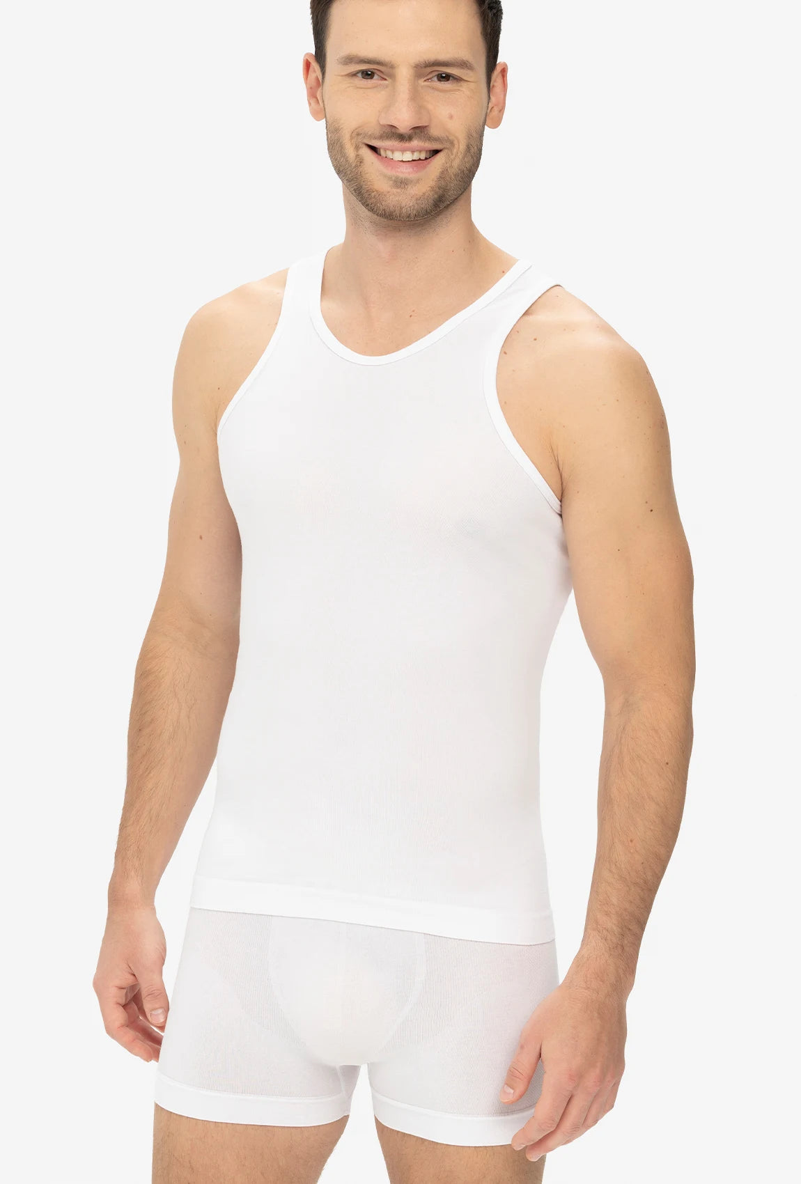 Bawełniana koszulka męska na ramiączkach Seamless Tank - Gatta