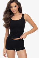 Czarna koszulka na szerokich ramiączkach Tank top Invisible skin