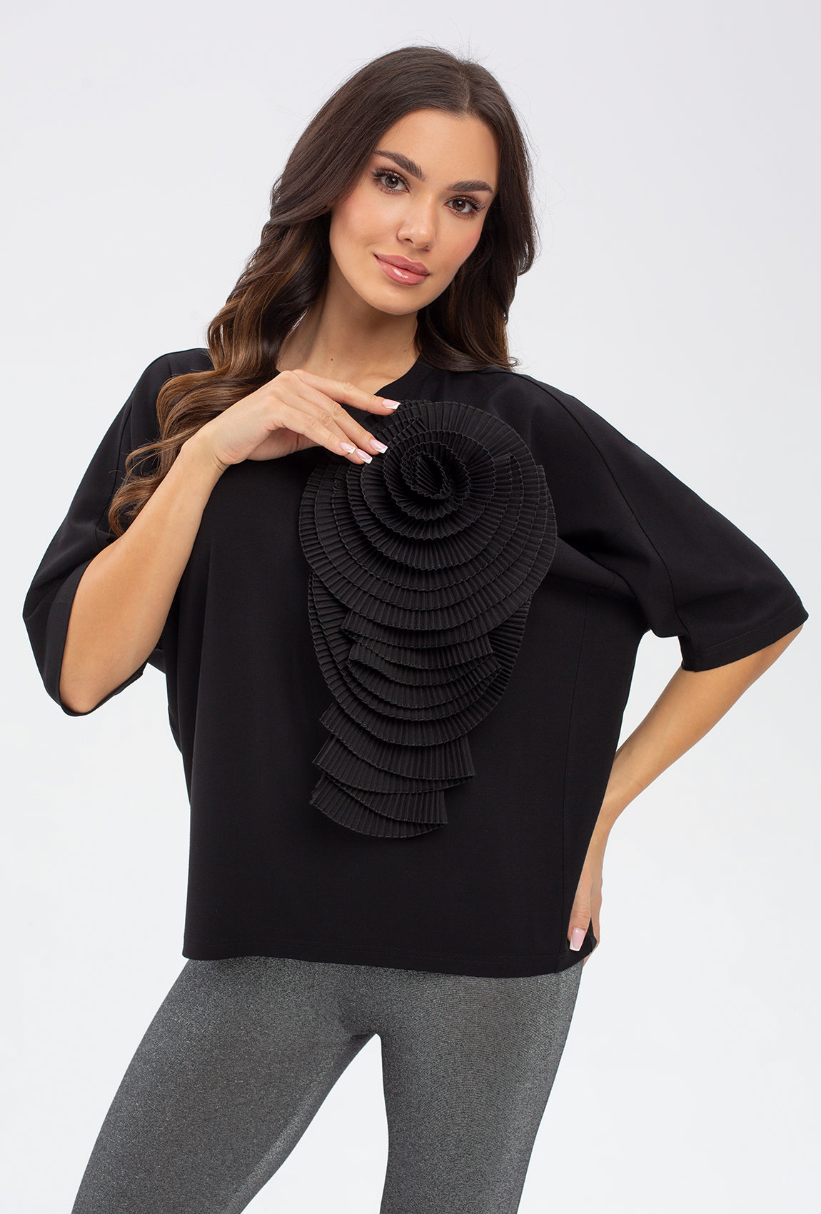 Bluzka z wiskozy Camellia - Gatta