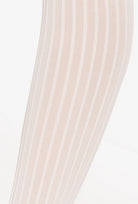 Kremowe rajstopy w prążek Tiffany 25