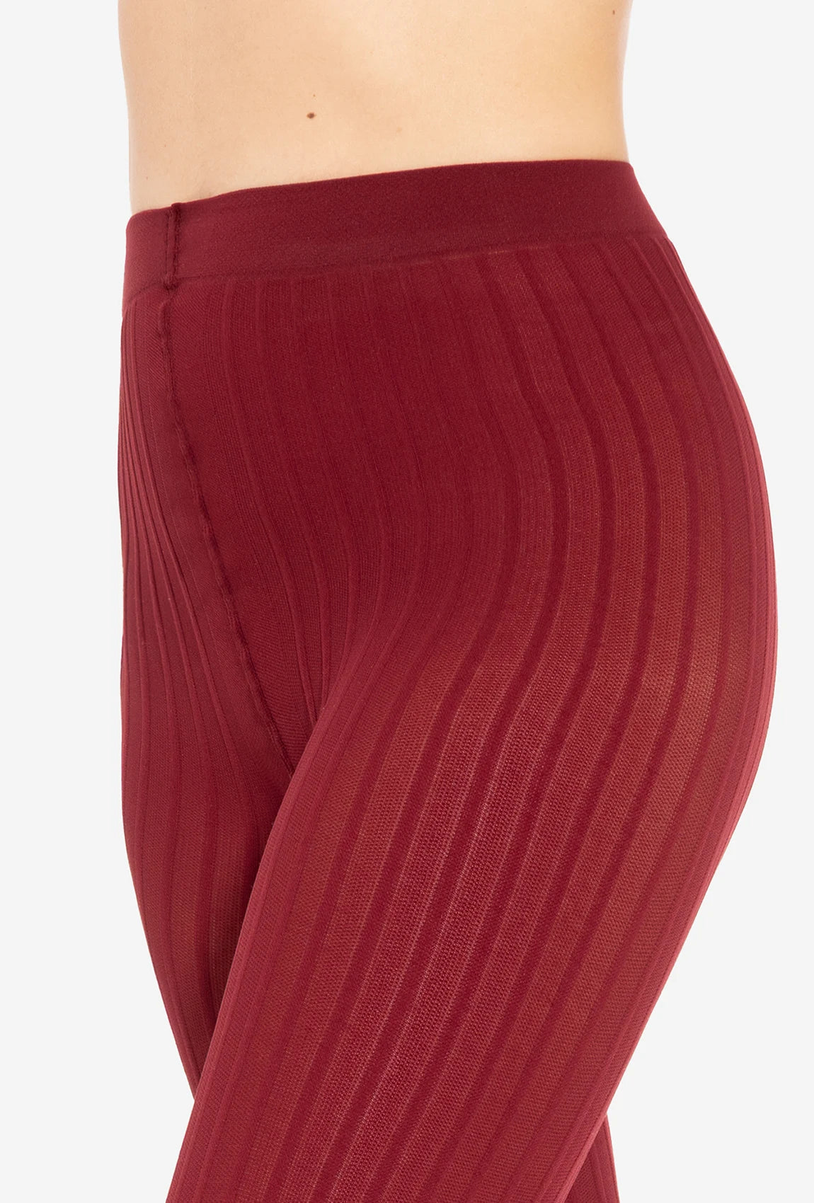 Bordowe rajstopy w prążek Tiffany 25 - Gatta