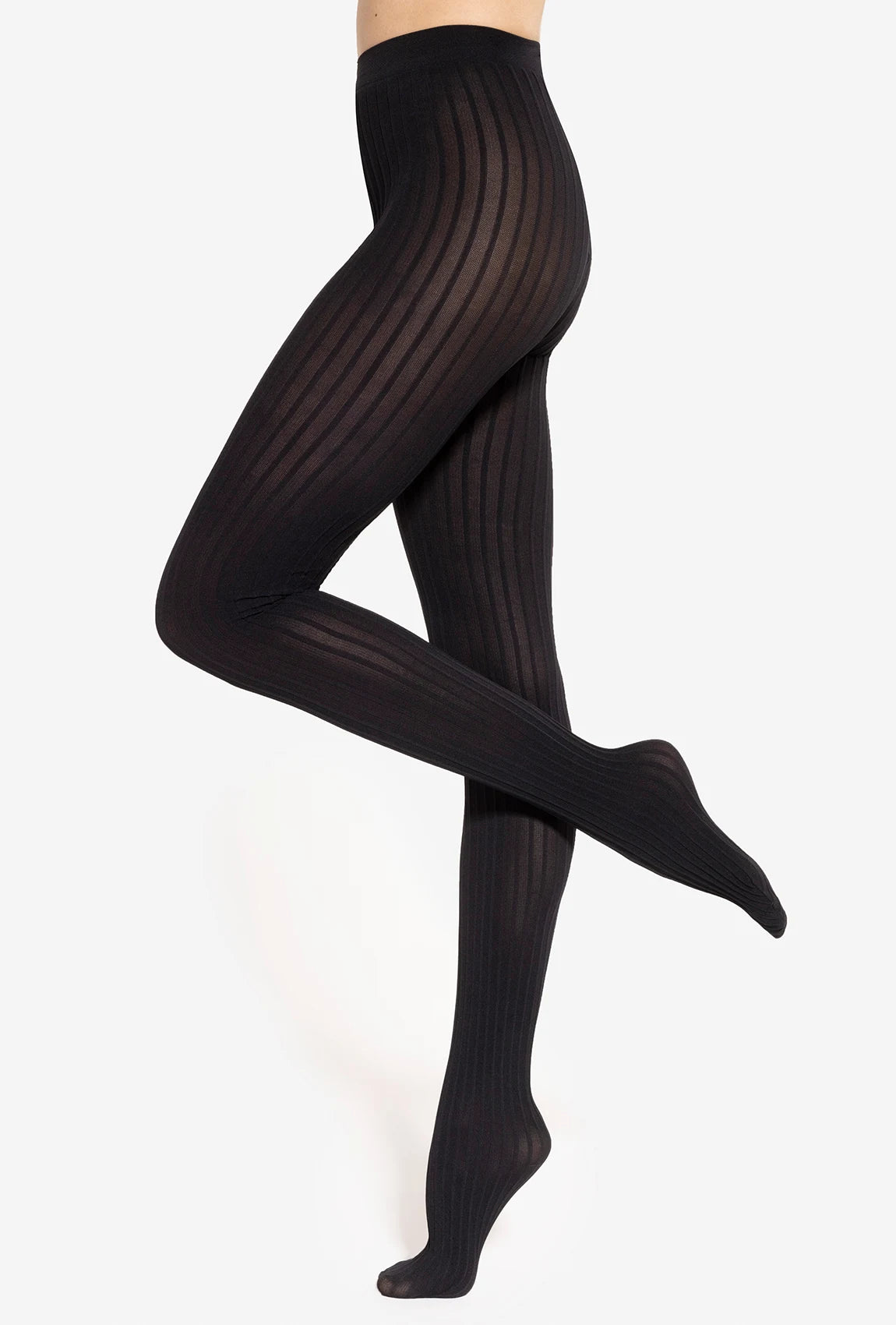 Czarne rajstopy w prążek Tiffany 25