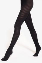 Czarne rajstopy w prążek Tiffany 25