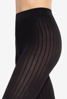 Czarne rajstopy w prążek Tiffany 25