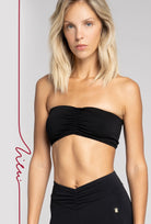 Czarny bandażowy top Scarab z kolekcji Zień x Gatta