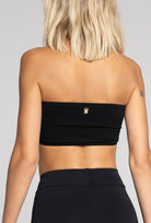 Czarny bandażowy top Scarab z kolekcji Zień x Gatta