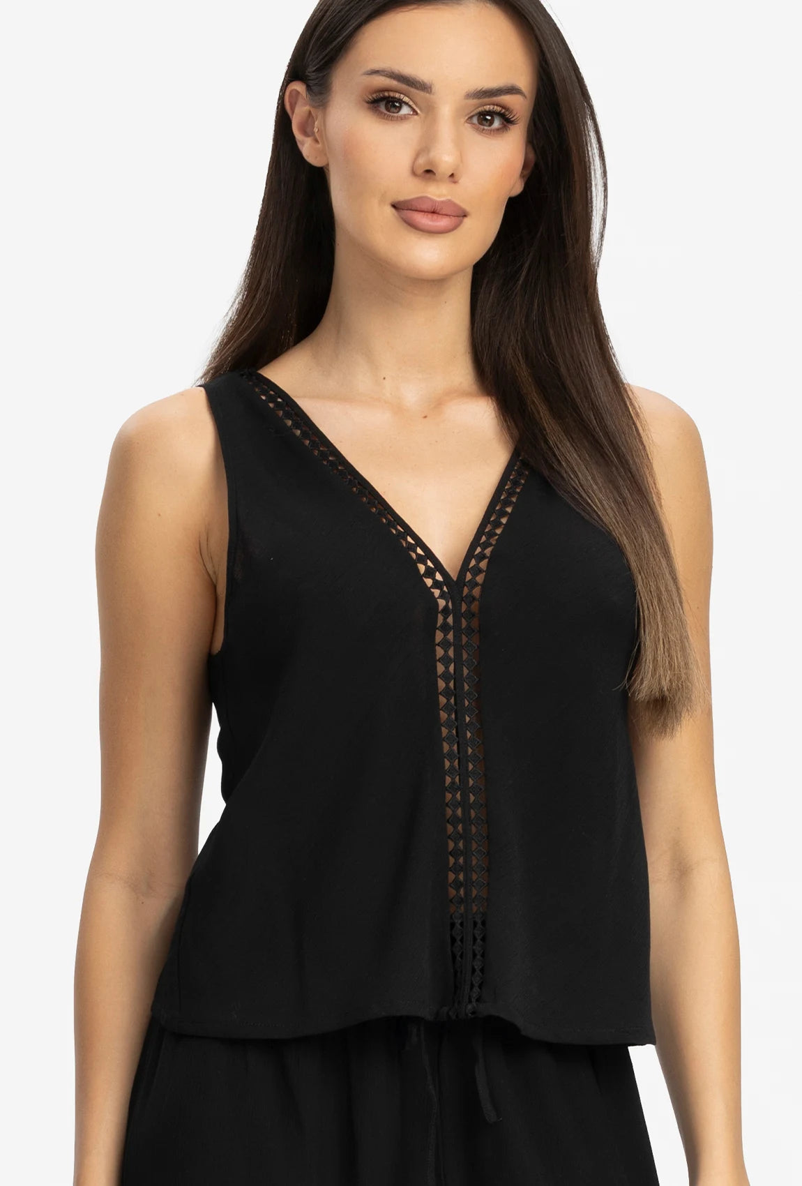 Czarny top damski Monaco