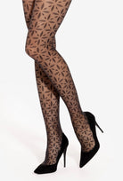 Rajstopy z geometrycznym wzorem Tracy 04