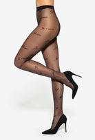 Transparentne rajstopy z napisami Lovely wz. 04