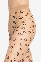 Beżowe rajstopy w cętki Wild Cat 05