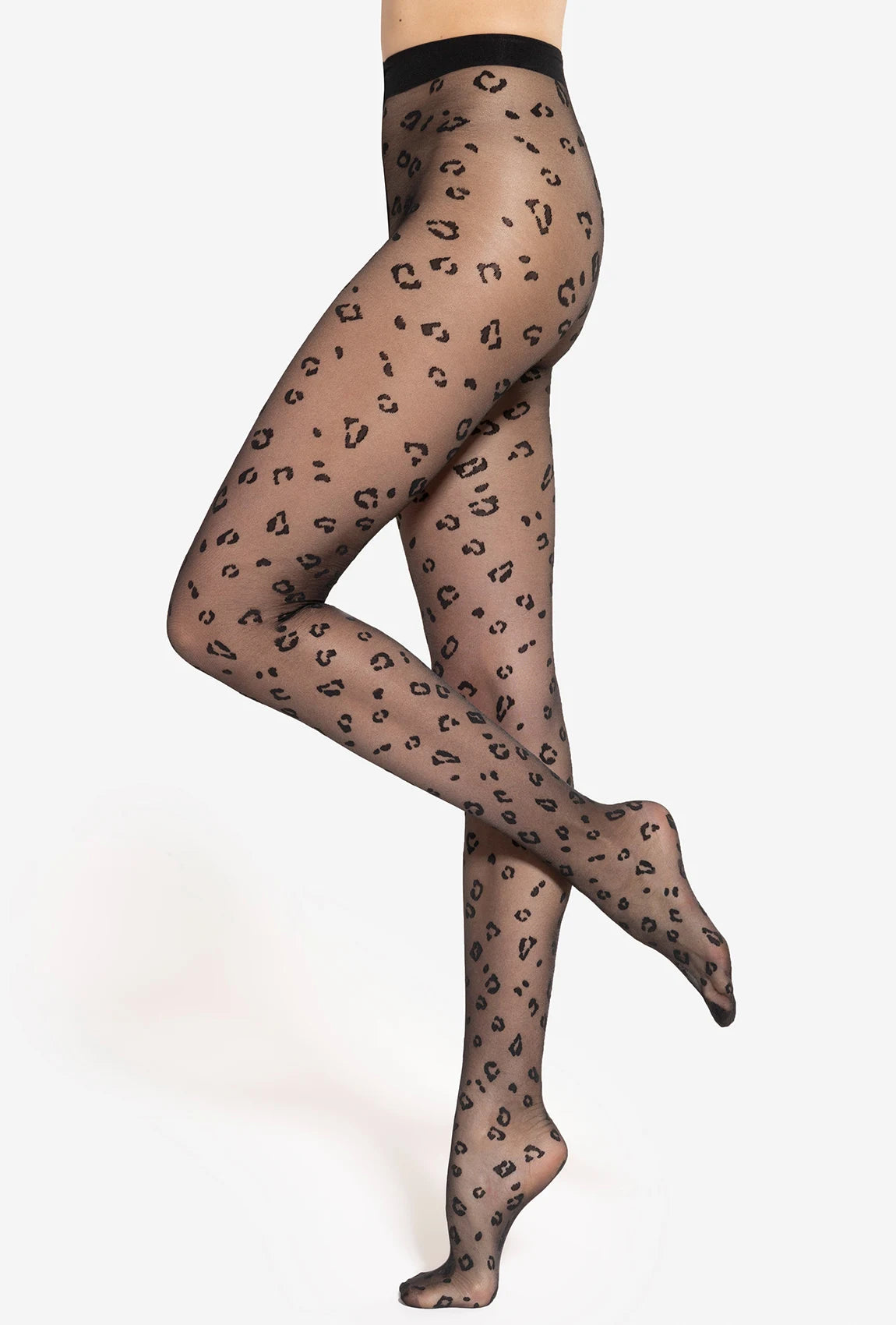 Czarne rajstopy w cętki Wild Cat 05 - Gatta