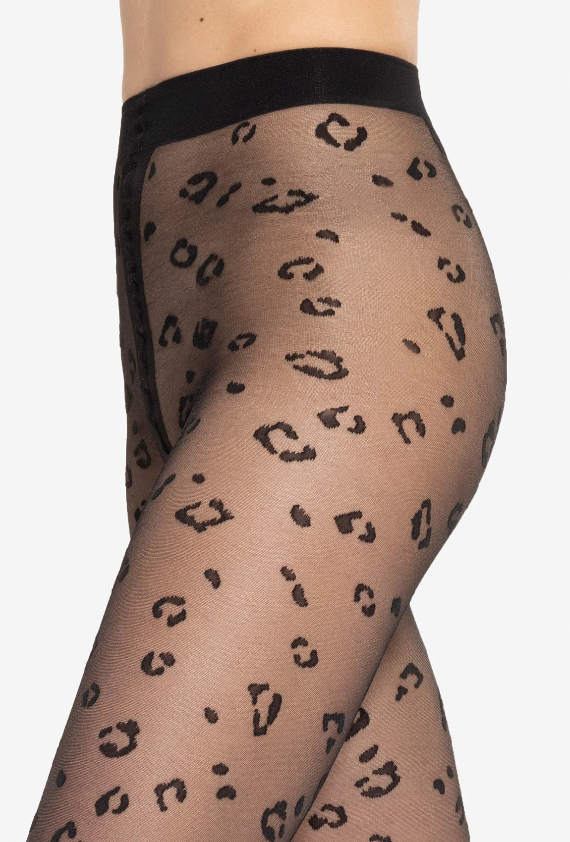 Czarne rajstopy w cętki Wild Cat 05 - Gatta