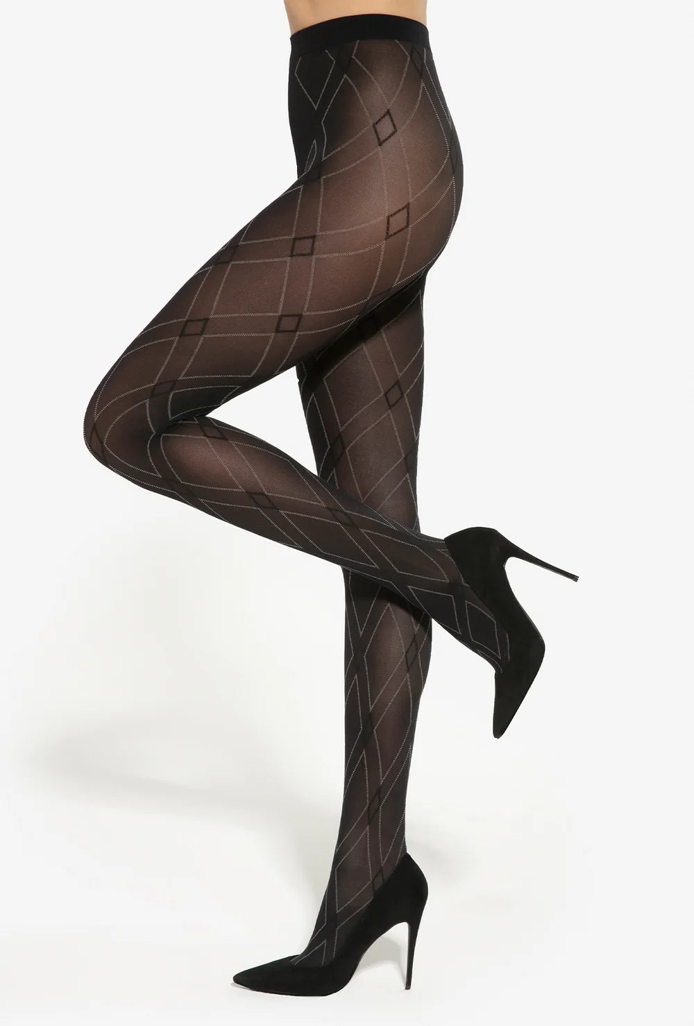 Wzorzyste rajstopy w romby Optica wz. 03 - Gatta