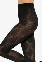 Wzorzyste rajstopy z florystycznym motywem Floral wz. 01