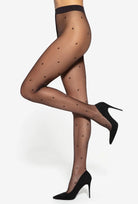 Wzorzyste rajstopy z przędzy ekologicznej Q-eko Trends wz. 01