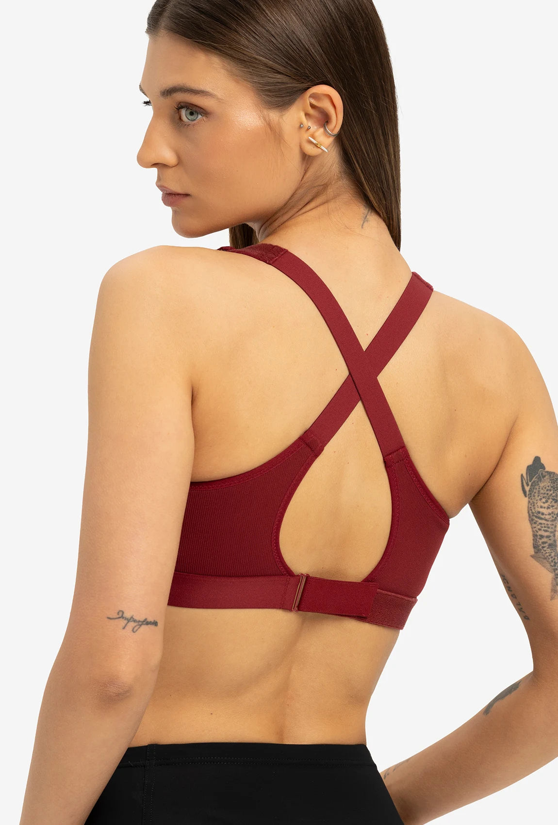 Bordowy biustonosz Zip - Gatta